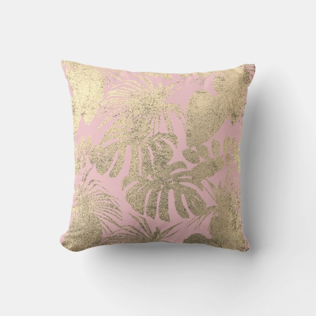 coussin extérieur tropical feuille (Recto)