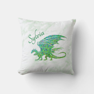 Coussin Extraordinaire Mosaic Green Dragon Personnel