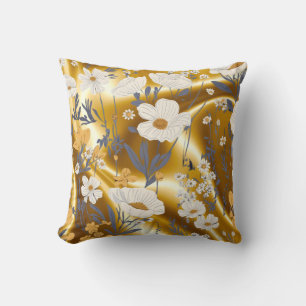 coussin Extraordinaire or fleuri pour votre maison