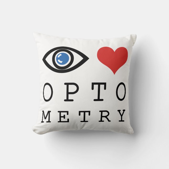 Coussin Eye Love Heart Optometry - Optométriste Tableau de (Recto)