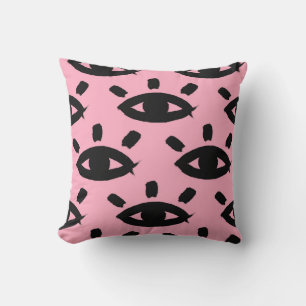 Coussin Eyes Watercolor Brush, Motif Sketch.