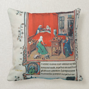 Coussin f.93v la naissance de Jean-Baptist et du Baptis