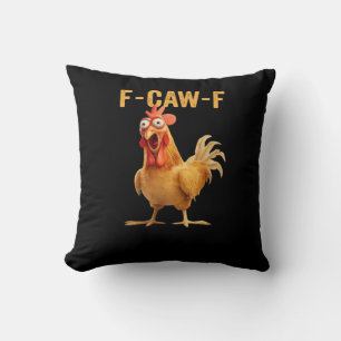 Coussin F-Caw-F-Chicken Essentiel Créatif Décontracté