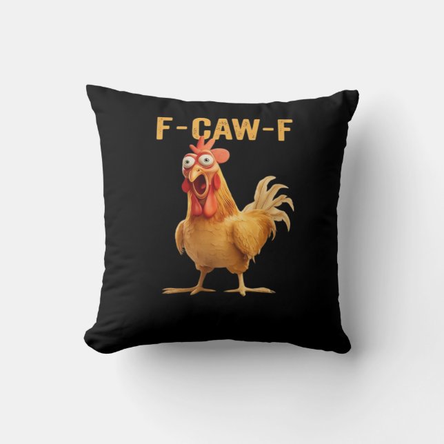 Coussin F-Caw-F-Chicken Essentiel Créatif Décontracté (Recto)