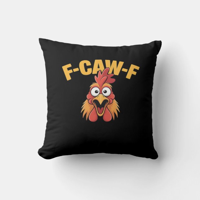 Coussin F-Caw-F Chicken Funny Chicken Creative Graphic (Recto)