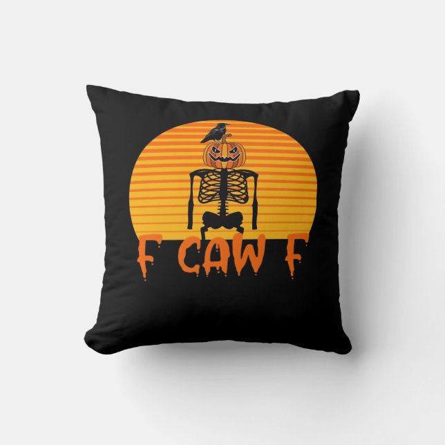 Coussin F-Caw-F Corbeau Classique Esthétique Décontracté (Recto)
