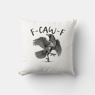 Coussin F-Caw-F Drôle de Corbeau Corbeau Saison Époumon Cr