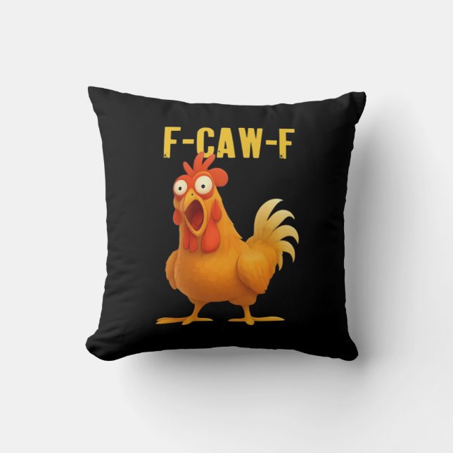 Coussin F Caw F Funny Chicken Meme Trendy Modern Style (Recto)