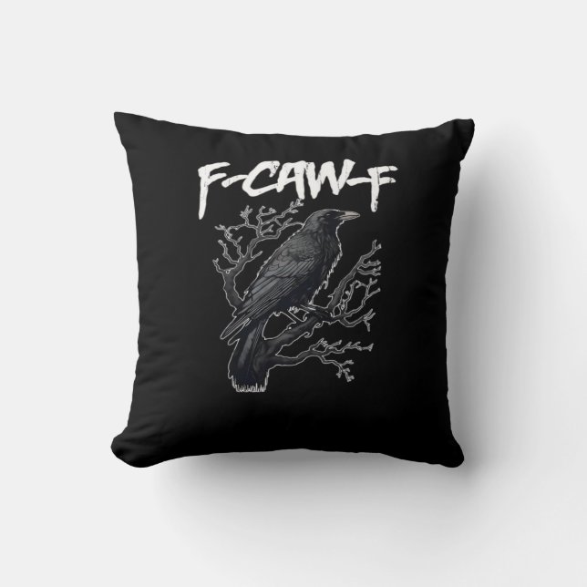 Coussin F-Caw-F Funny Crow Minimal Clean (Recto)