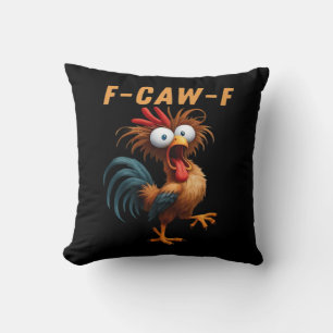 Coussin F-Caw-F Gothique Corbeau Humour Drôle Style Vintag