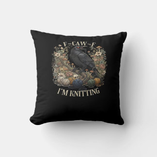 Coussin F-Caw-F Je tricote Casual Créatif