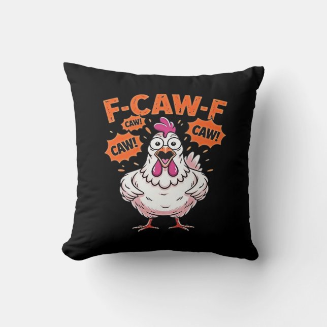 Coussin F-Caw-F Poulet Classique Cool Unique (Recto)