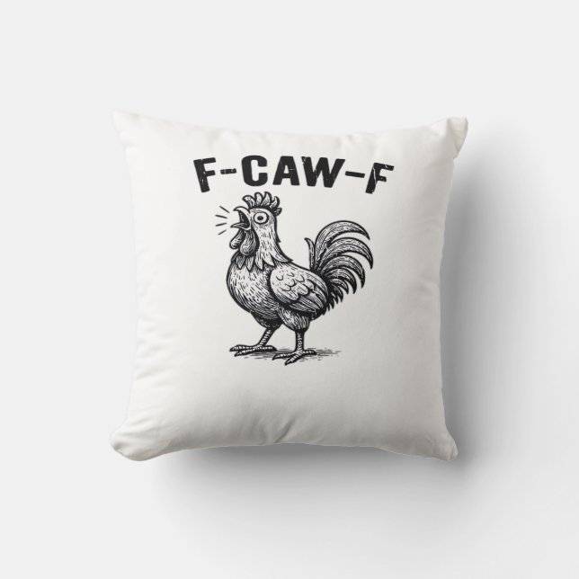 Coussin F-Caw-F Poulet Créatif Décontracté (Recto)