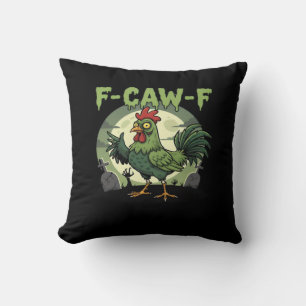 Coussin F Caw F Poulet Drôle Halloween Vintage Classique
