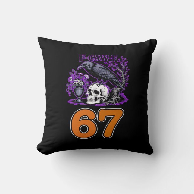 Coussin F-Caw-F Poulet Halloween Classique Drôle Tendance (Recto)
