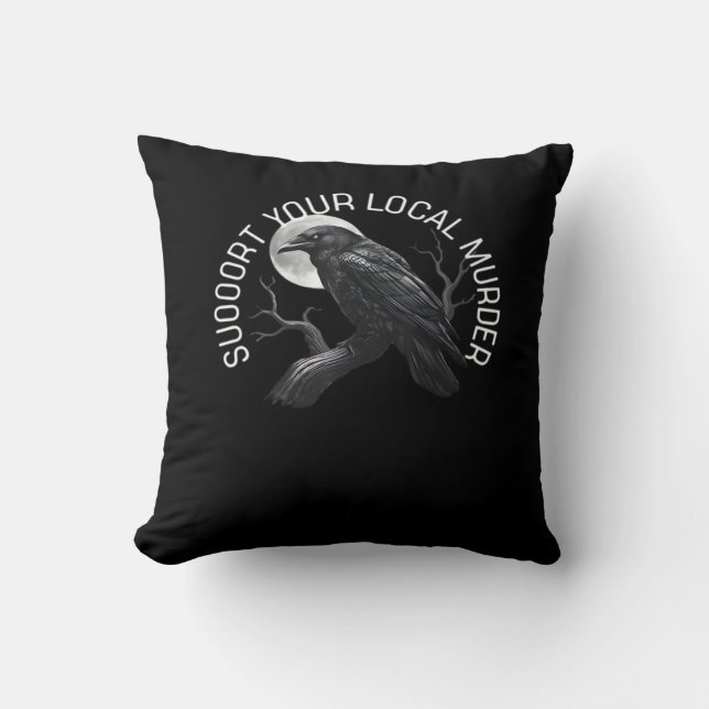 Coussin F-Caw-F - Soutenez votre meurtre classique (Recto)