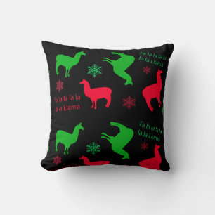 Coussin Fa la la la Lama Noël Festive