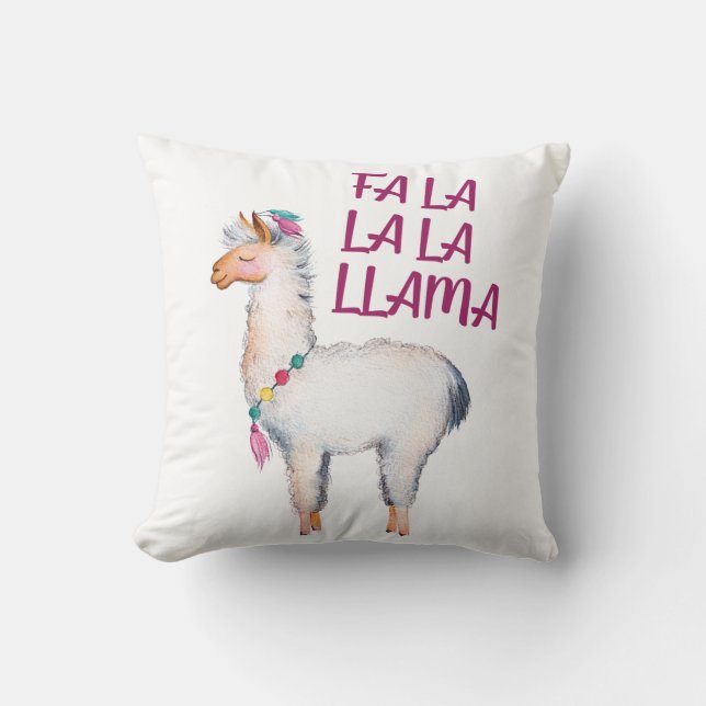 Coussin Fa La La Llama (Recto)