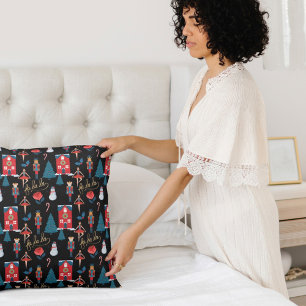 Coussin Fa La La Pink Nutcracker Scène de ballet de Noël