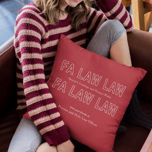 Coussin Fa Law Law Drôle Blague d'Avocat Noël
