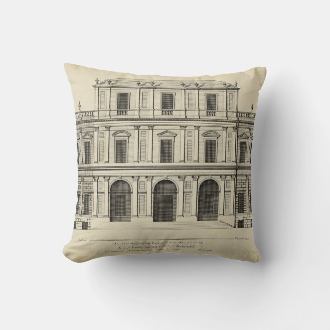 Coussin Façade de style théâtral de Colen Campbell (Recto)
