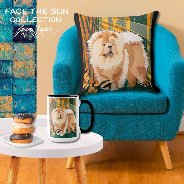Coussin FACE À L'oreiller SUN Chow Throw (Créateur téléchargé)