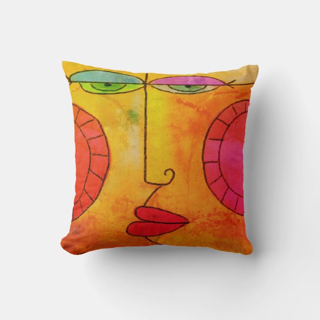 Coussin Face Abstraite (Recto)