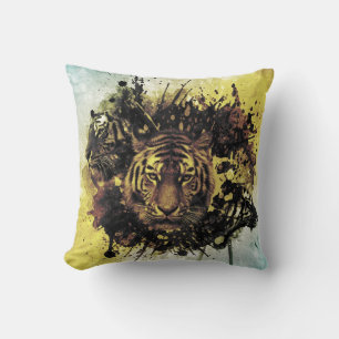 Coussin face de lion