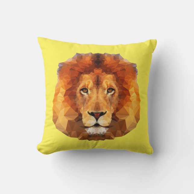 Coussin Face de Lion Poly Bas-65764 (Recto)