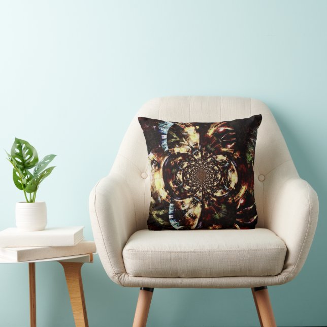 Coussin faces fractales Abstraites (Chaise)