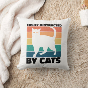 Coussin Facilement Distrait Par Chats kitty kawaii Funny C