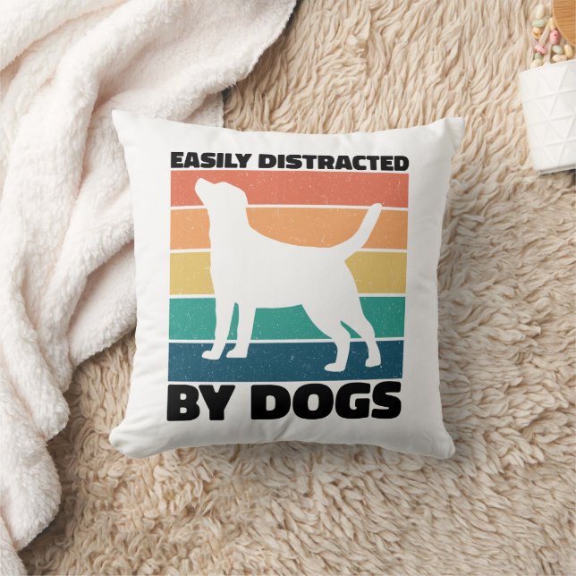 Coussin Facilement Distrait Par Chiens Chien Mèmes D'Anniv (Couverture)