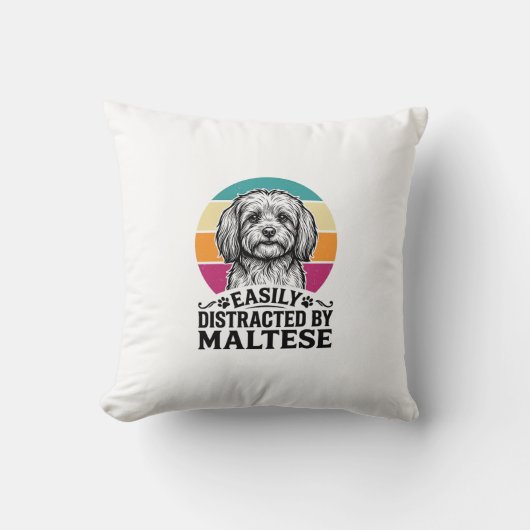 Coussin Facilement Distrait Par La Conception De Chien Vin (Recto)