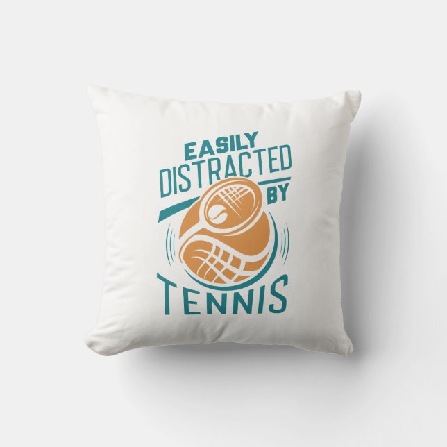 Coussin Facilement Distrait Par Le Tennis (Recto)