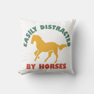 Coussin Facilement Distrait Par Les Chevaux