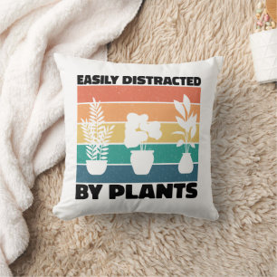 Coussin Facilement Distrait Par Les Plantes Plantant L'Amo