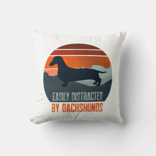 Coussin Facilement Distrait Par Les Promenades De Dachshun