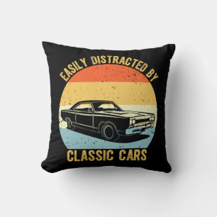 Coussin Facilement Distrait Par Les Voitures Classiques