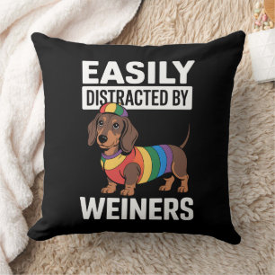 Coussin Facilement Distrait Par Weiners LGBTQ Rainbow Gay