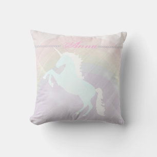 Coussin Faetastic licorn rose personnalisation