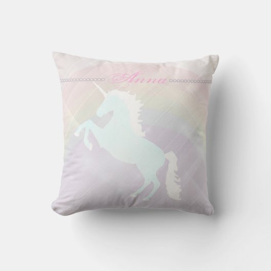 Coussin Faetastic licorn rose personnalisation (Recto)