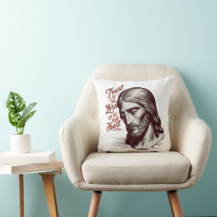 Coussin Faire confiance à Jésus avec tout votre coeur