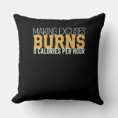Coussin Faire des examens brûle zéro calories Motivation (Recto)