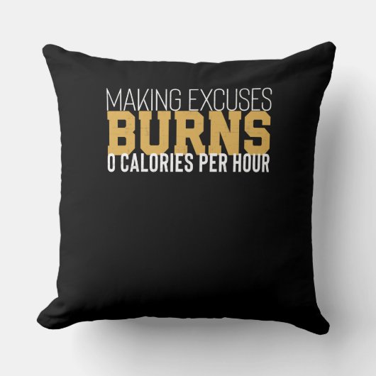 Coussin Faire des examens brûle zéro calories Motivation (Recto)