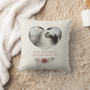 Coussin Faire-part de grossesse de l'ultrasound du coeur