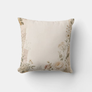 Coussin Faire-part de mariage de jardin avec naturel