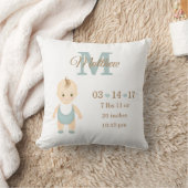Coussin Faire-part de naissance bébé garçon (Couverture)