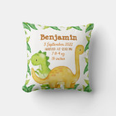 Coussin Faire-part de naissance de l'état de naissance du (Recto)