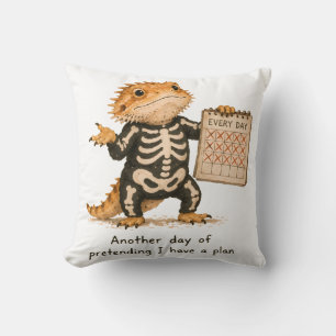 Coussin Faire semblant d'avoir un plan Art de dragon barbu