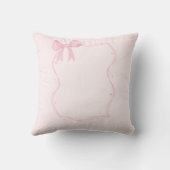 Coussin Fairepart bébé points cadre ruban fraise oie (Verso)